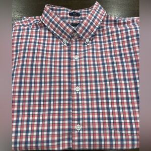J. Crew Men's Checkered Red and Blue Shirt